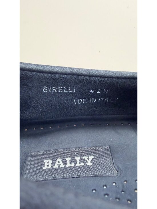Bally Mens Navy Suede Loafers With Gold Horsebit Detailing Size 42.5 Italy main image 8